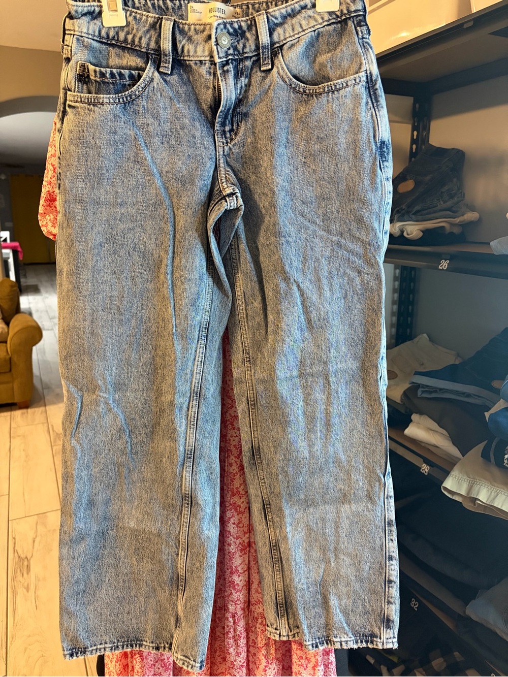 Hollister Light Blue Wide Leg Jeans